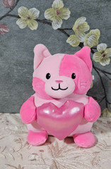 Valentine’s Day Pink Cat Plush Holding Heart 7” Stuffed Animal Target Holiday