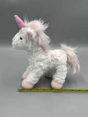 First Impressions Plush Unicorn White & Pink Fluffy Stuffed Animal 9 Inch