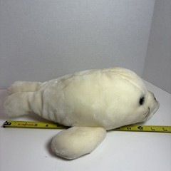 Sea World White Harp Seal Pup Plush Stuffed Toy Animal Theme Park Gift 14”