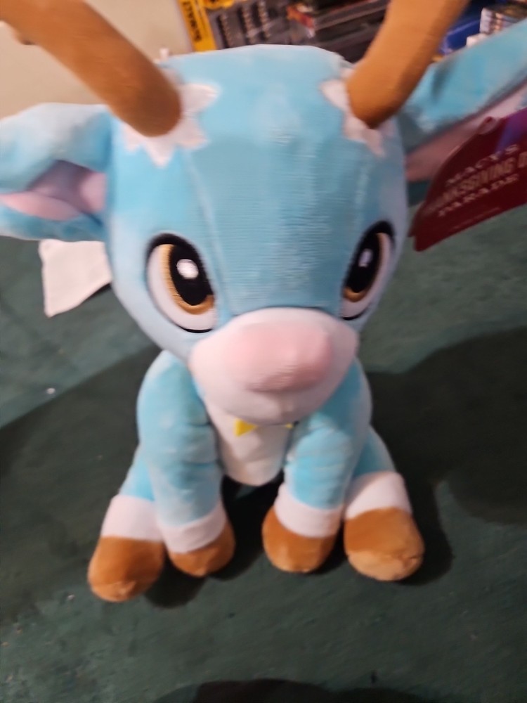 Macy’s Thanksgiving Day Parade Tiptoe Plush Reindeer Blue BELIEVE 16 Inch