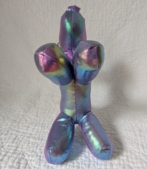 Balloon Dog Animal Stuffed Iridescent Plush 9 in X 8 in *Read