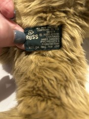 1990s Russ Berrie & Co Padsworth Bear Plush Stuffed Animal