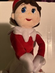 Red And White Elf On The Shelf Plushie 16” With Detachable Skirt