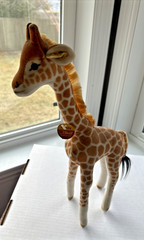 Vintage Steiff Bendy Giraffe 15 1/4″ Tall Plush Made In Germany – With Orig Tags
