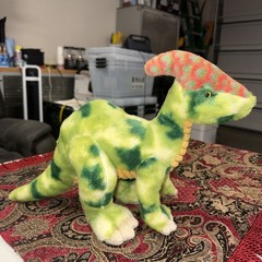 Aurora Dinosaur Stuffed Animal Green Parasaurolophus Realistic Dinosaur Plush