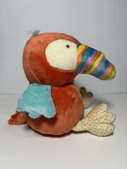Demdaco Nat & Jules Toco Toucan Bird Plush Parrot Soft Orange Colorful 2013 EUC