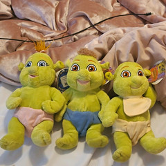 Build A Bear Workshop Shrek The Third Baby Ogre Triplets. Farkle, Fergus,Felicia