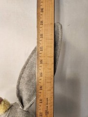 Ballerina Easter Bunny Gray Plush in Fancy Spring Dress Weighted Shelf Sitter Po