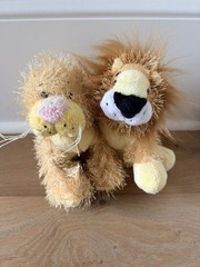 (2) Ganz Webkinz Lion & Lioness Plush Stuffed Animal Toy HM006, HM193 NO CODE
