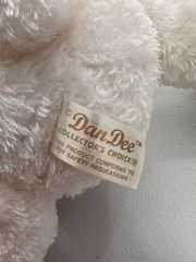 Dan Dee Collectors Choice Christmas Teddy Bear Santa Hat & Scarf 16″ White Plush