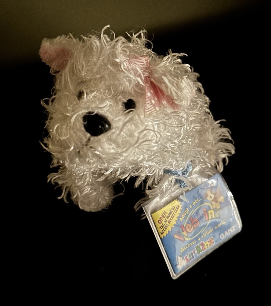 GANZ Lil Kinz Webkinz Westie West Highland Terrier Plush Stuffed Toy Code Sealed