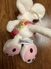 Vintage Diddl Diddlina Mouse Plush Keychain Bag Charm Heart Bow Depesche 90s