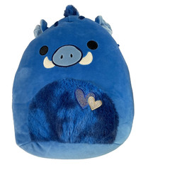 Squishmallows Blue Boar Warthog Plush Stuffed Animal Jazwares Hearts No Tag
