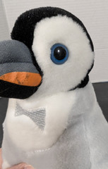Plush Toy Factory WB Happy Feet Two Mumble the Penguin Gray, Black & White 2012