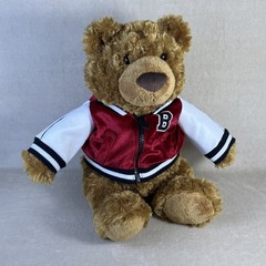 Gund Bloomingdale’s Little Brown Bear Red White Varsity Jacket Plush Stuffed Toy