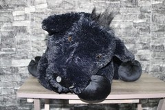 Goffa Plush Stuffed Cow 33 Inch Black W/ White Back Rare