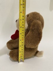 RUSS Berrie Target HOUND DOG Pup Plush Sad Eyes 8” Brown Tan Red Heart In Mouth