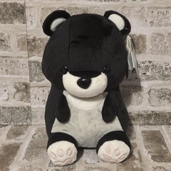 Bellzi Moonbi Plush Teddy Bear Black & White Stuffed Animal W/Tags 10″