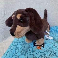New Otto Medium Sausage Dog Soft Plush Toy Stuffed Animal Gift NWT & Dust Bag..