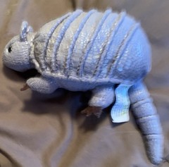 Armadillo Zoona 2002 Armadillo Plush Gray Stuffed Animal Bean Bag Toy 9x5x4” EUC