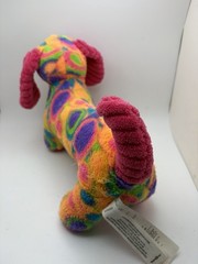 Toys R Us Dachshund Puppy Dog Plush 12” Stuffed Animal Neon Groovy Retro Pink
