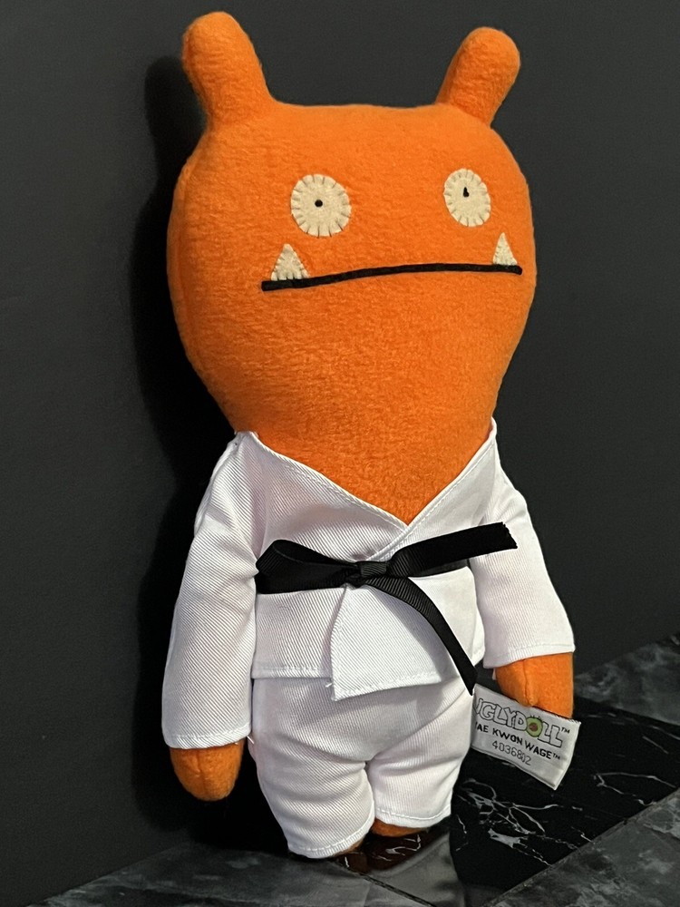 2013 Uglydoll Wage Plush Tae Kwon Wage Karate Outfit Gi Black Belt GUND Doll EUC