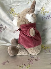 Chickpea Reindeer Plush Stuffed Animal Brown Red Sweater Jacket Cuddle Toy 9″