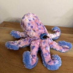 Douglas Plush Stuffed Animal Odessa Spotted Octopus Pink Purple 10” Retired 3814