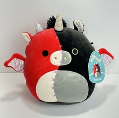 Squishmallows Baidolita 8″ Unicorn Dragon Hybrid Red Black Plush NEW