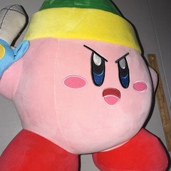 KIRBY with Sword JUMBO 16″ Large Mega Plush Nintendo Link Stuffed Toy with Tag