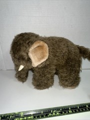 Vintage Applause Plush Brown Wooly Mammoth Stuffed Animal Fuzzy Fur 10”x7”