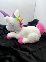Vintage 1995 11″ Lisa Frank 24K Unicorn Markie Rainbow Stuffed Animal Plush Toy