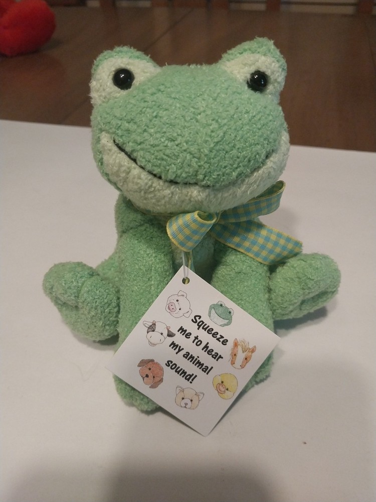 Princess Soft Toys Meadow Medley Frog With Squeezeable Sounds