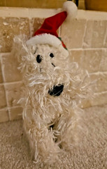 Vintage Russ Berrie & Co Curly The Christmas Dog 7″ Plush Stuffed Animal 1990s