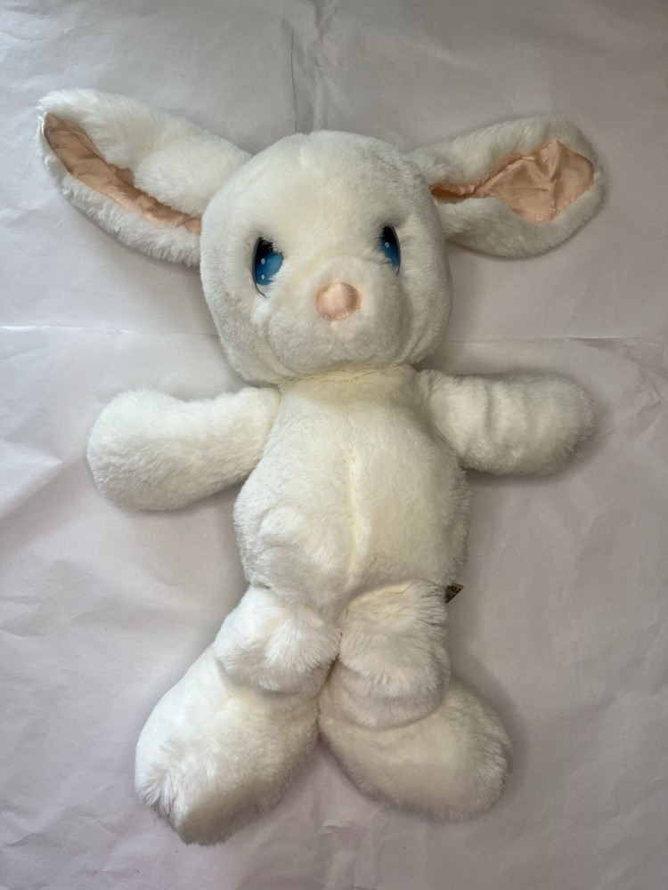 Vintage 1985 Applause Precious Moments White Bunny Snowball Plush