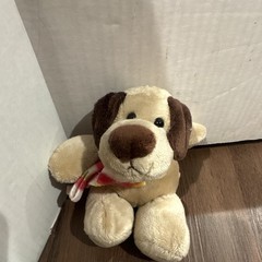 JCPenney Tan Brown Dog Plush Washable w/ Multicolor Scarf Small 2-3″ Age 3+