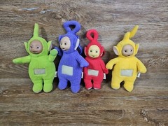 Teletubbies 9″ Backpack Clip On Plush Lot Of 4 Complete Set