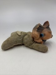 Vintage Rubber Face Plush Cat Kitten Doll Rushton Style 1950s 1960s CS