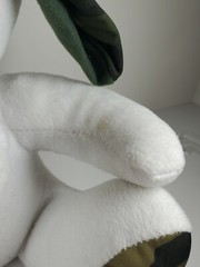 Plush Green Camo and White Dog 10″ Tall Toy 2012 Toy Factory