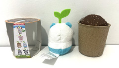 SAKUTIES GROW SMILE SERIES 1 MINI COLLECTIBLE PLUSH CALIL BLUE WHITE PANDA BEAR!