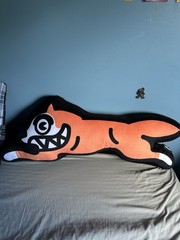 Billionaire Boys Club Ice Cream Running Dog Plush Pillow Orange