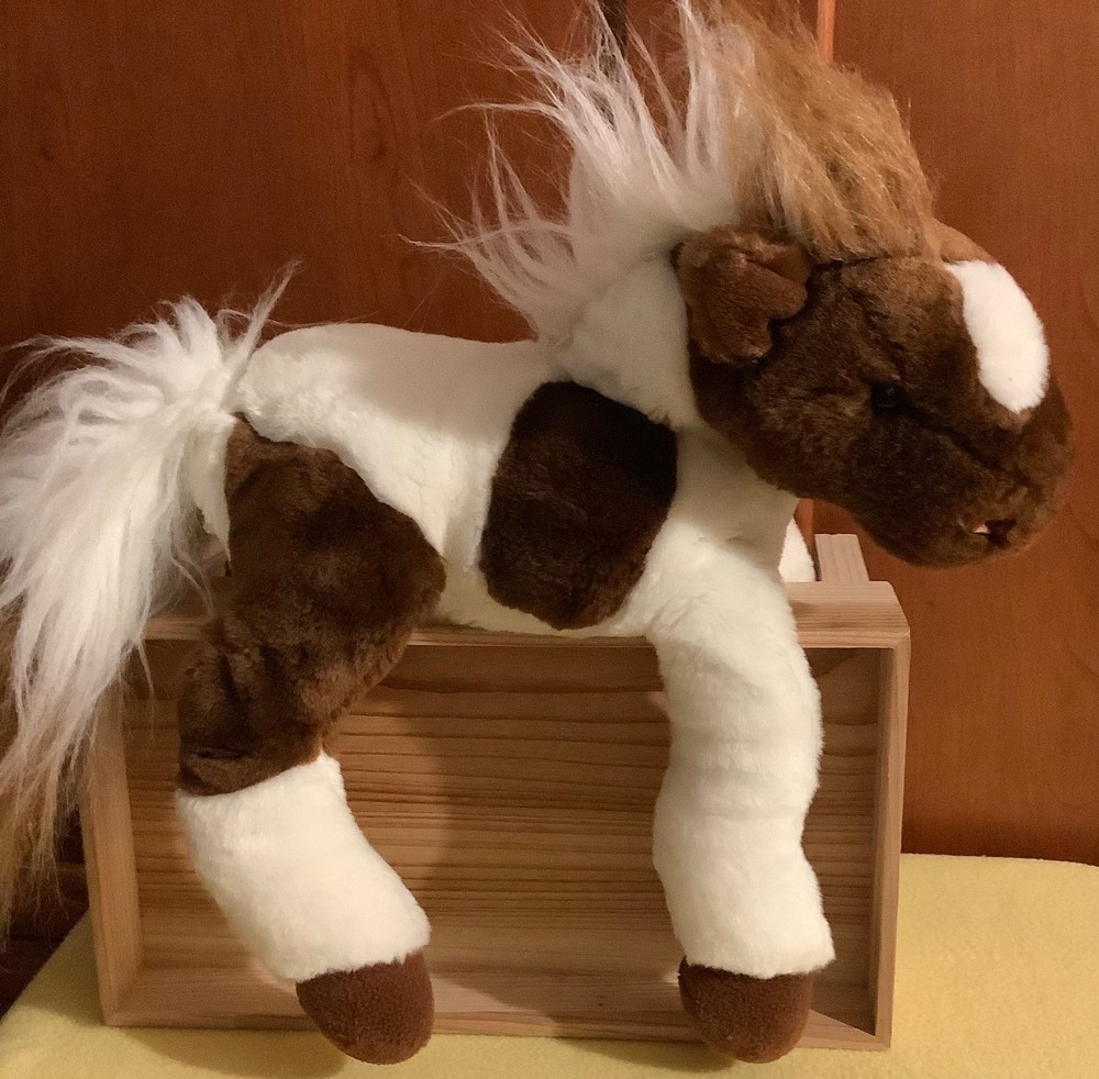 2005 Toys R Us Wells Fargo Pinto Painted Brown White Horse Plush Toy 15”