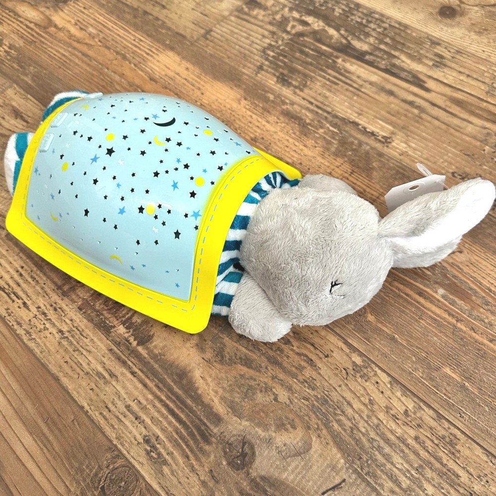 Goodnight Moon Bunny Plush Star Projector Soother Toy Lights Up
