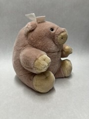 Oshko International Corp. Chubby Round Stuffed Animal Girl Pig Plush With Bow