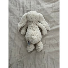 Jellycat Bashful Bunny White Polka Dot Ears Plush Stuffed Animal Medium 12″