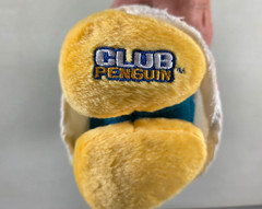 Disney Club Penguin Rad Scientist Plush 8” Stuffed Animal Lab Coat Green Hair