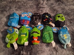 Cats vs Pickles Mini Plush Lot 10pc Multicolor