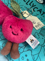 Jellycat Amuseables Cherries Plush Bag Charm Keychain Cute Collectible Gift NWT