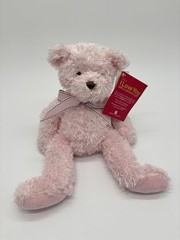 American Greetings Pink Teddy Bear Fuzzy Plush 12″ NEW w TAG