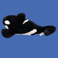 Sea World Orca Shamu Killer Whale Plush Black White Stuffed Animal Soft Toy 15″